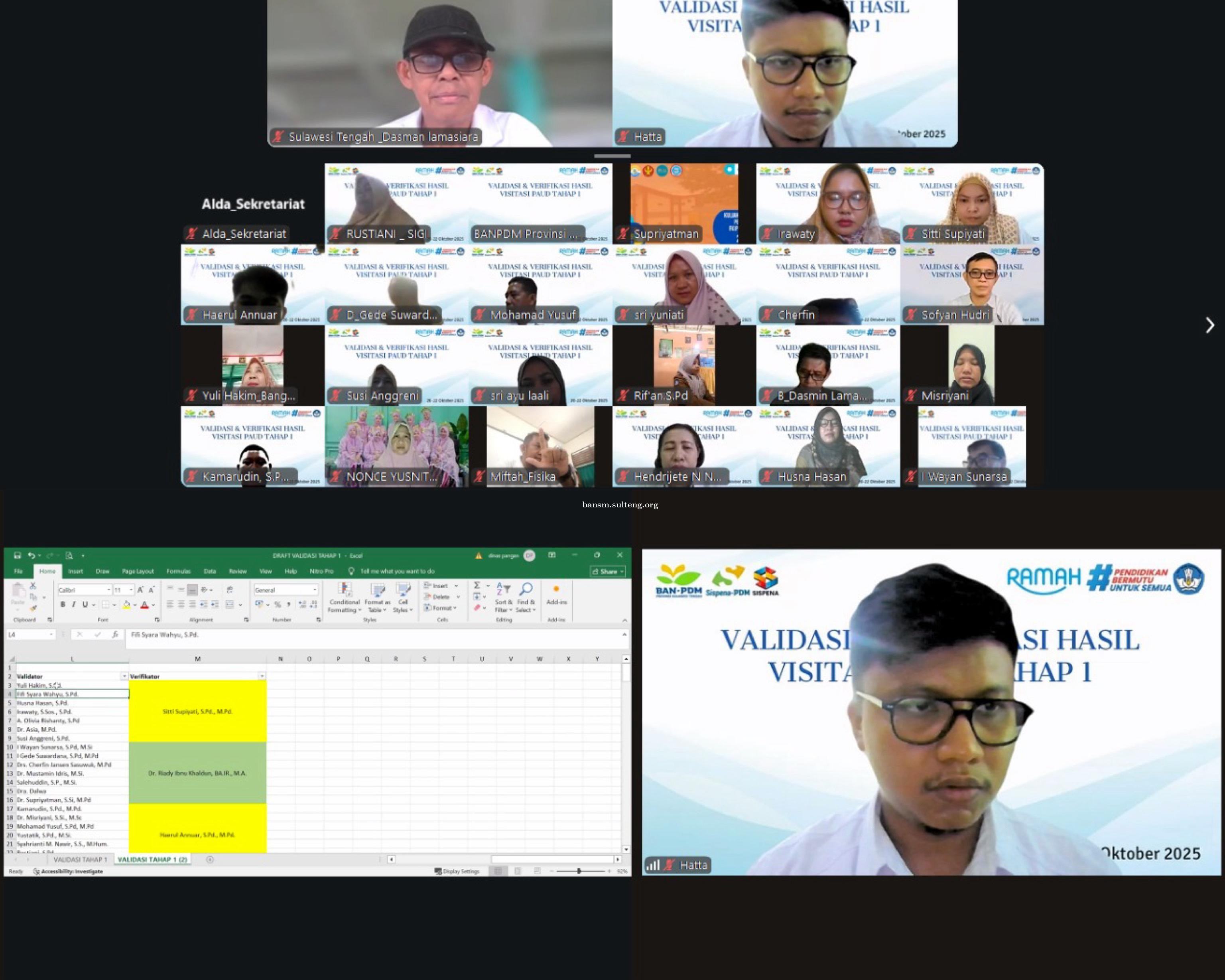 VALIDASI DAN VERIFIKASI HASIL VISITASI PAUD TAHAP 1 TAHUN 2025