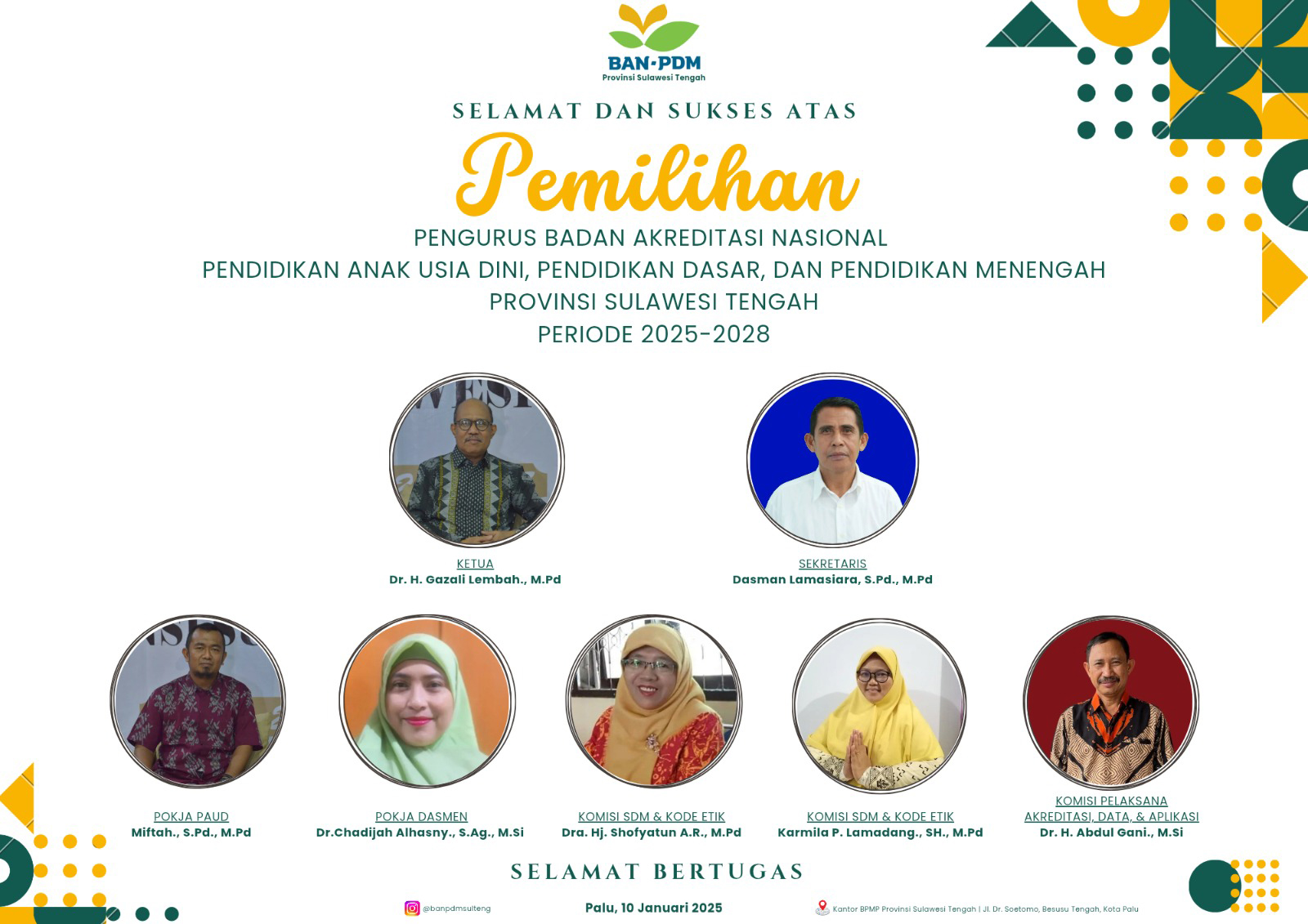 Profil BAN-PDM Sulteng